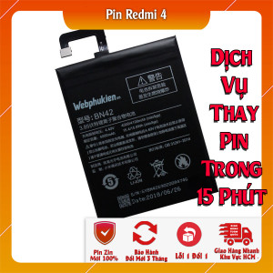 Pin Webphukien cho Xiaomi Redmi 4 Việt Nam BN42 - 4100mAh 